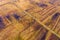 Aerial view of peat cutting aerial is Donegal - Ireland