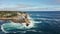 Aerial view of Pemaquid Point Light