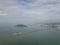 Aerial view Penang first bridge.