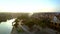 Aerial view from people on square to Hoian cityscape