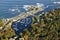 Aerial view of Perkins Cove near Portland, Maine