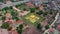 Aerial view Pha That Luang of Vientiane capital of Laos Southeat Asia