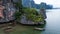 Aerial view Phang Nga Bay Marine National Park protected and of international ecological significance wetlands forestation