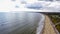 Aerial View Photo of English Seaside Beach of Bournemouth