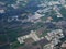 Aerial view of Phrae city from airbus twin propeller takeoff