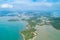 Aerial view Phuket city from Siray island