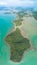 Aerial view Phuket city from Siray island