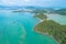 Aerial view Phuket city from Siray island