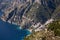 Aerial view of the pictoresque Positano village