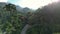 Aerial View of a Picturesque Cafe in the tropical rainforest on tehe mountain.