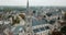 Aerial view of picturesque Chateauroux cityscape with Catholic Church of Our Lady, central France