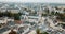 Aerial view of picturesque Chateauroux cityscape with Catholic Church of Our Lady, central France