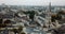 Aerial view of picturesque Chateauroux cityscape with Catholic Church of Our Lady, central France