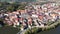 Aerial view of picturesque Czech town Jindrichuv Hradec