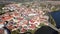 Aerial view of picturesque Czech town Jindrichuv Hradec