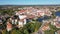 Aerial view of picturesque Czech town Jindrichuv Hradec