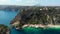 Aerial view picturesque rocky coastline fo Costa Blanca