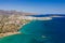 Aerial view of the picturesque town of Agios Nikolaos