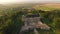 Aerial view of Pidhirtsi Castle. 4k