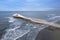 Aerial view of the pier of Lido di Camaiore Versilia