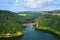 Aerial view of Pilchowicki bridge, Poland