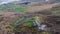 Aerial view of the Pilgrims Path up to the Slieve League cliffs in County Donegal, Ireland