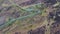 Aerial view of the Pilgrims Path up to the Slieve League cliffs in County Donegal, Ireland