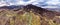 Aerial view of the Pilgrims Path up to the Slieve League cliffs in County Donegal, Ireland