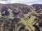 Aerial view of the Pilgrims Path up to the Slieve League cliffs in County Donegal, Ireland