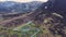 Aerial view of the Pilgrims Path up to the Slieve League cliffs in County Donegal, Ireland