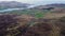 Aerial view of the Pilgrims Path up to the Slieve League cliffs in County Donegal, Ireland