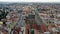 Aerial view on Pilsen with Cathedral of St. Bartholomew.