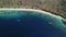 Aerial view of Pink Beach in Komodo Island