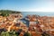 Aerial view on Piran town