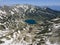 Aerial view of Pirin Mountain near Popovo Lake, Bulgaria