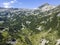 Aerial view Pirin Mountain near Vihren hut, Bulgaria