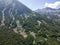 Aerial view Pirin Mountain near Vihren hut, Bulgaria