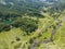 Aerial view Pirin Mountain near Vihren hut, Bulgaria