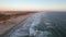 Aerial view of Pismo Beach in Central California at sunset