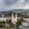 Aerial view of Piusz Church