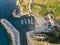Aerial View of Pizzo Calabro, harbor, Calabria, Italy