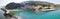 Aerial view of Pizzo Calabro, pier, castle, Calabria, tourism Italy. Panoramic view of the small town of Pizzo Calabro by the sea.