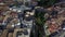 Aerial view of Pizzo Calabro, pier, castle, Calabria, tourism Italy. Panoramic view of the small town of Pizzo Calabro by the sea.