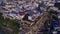 Aerial view of Pizzo Calabro, pier, castle, Calabria, tourism Italy. Panoramic view of the small town of Pizzo Calabro by the sea