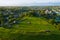 Aerial view of the place where the Kremlin stood in the city of Torzhok