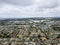 Aerial view of Placentia, city in northern Orange County, California. USA