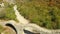 Aerial view of Plakidas arched stone bridge of Zagori region in Northern Greece