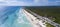 Aerial view of Playa Chen Rio beach in Cozumel