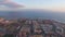 Aerial view of Playa de las Americas on sunset in Tenerife, Canary Islands