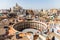 Aerial view of Plaza Redonda, Valencia, Spain